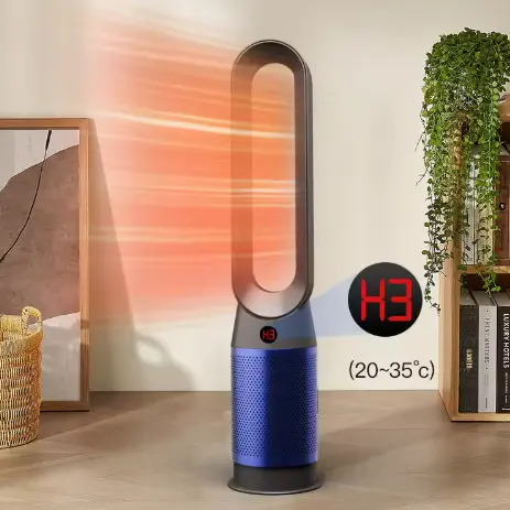 Bladeless Floor Fan with Air Purifier and Cooling Heating