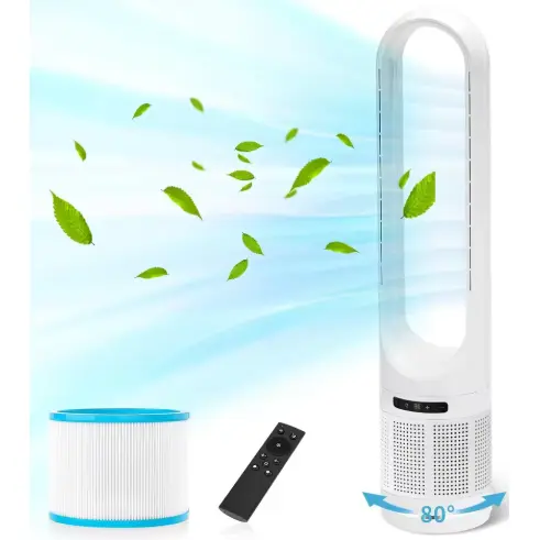 Bladeless Fan Heater With Air Purifier