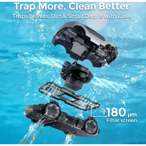 Cordless Robot Pool Cleaner With Powerful Suction Vacuum