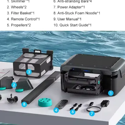 High Efficiency Flexible Solar Panel Pool Skimmer Robot