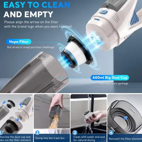 Mini Rechargeable Wireless Small Hand Car Vacuum Cleaner